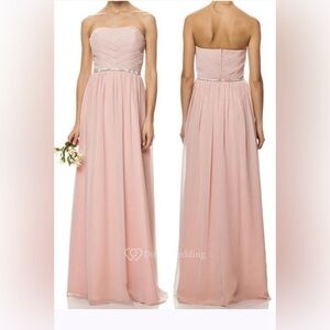 Bari Jay blush strapless dress sz 10